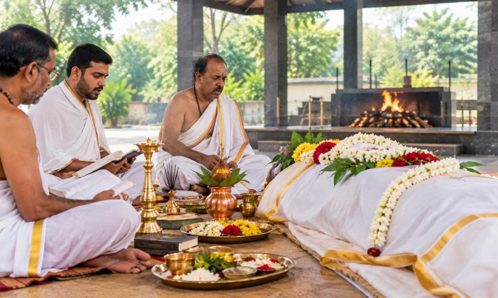 Vedic Mantrocharana and pre-cremation prayers