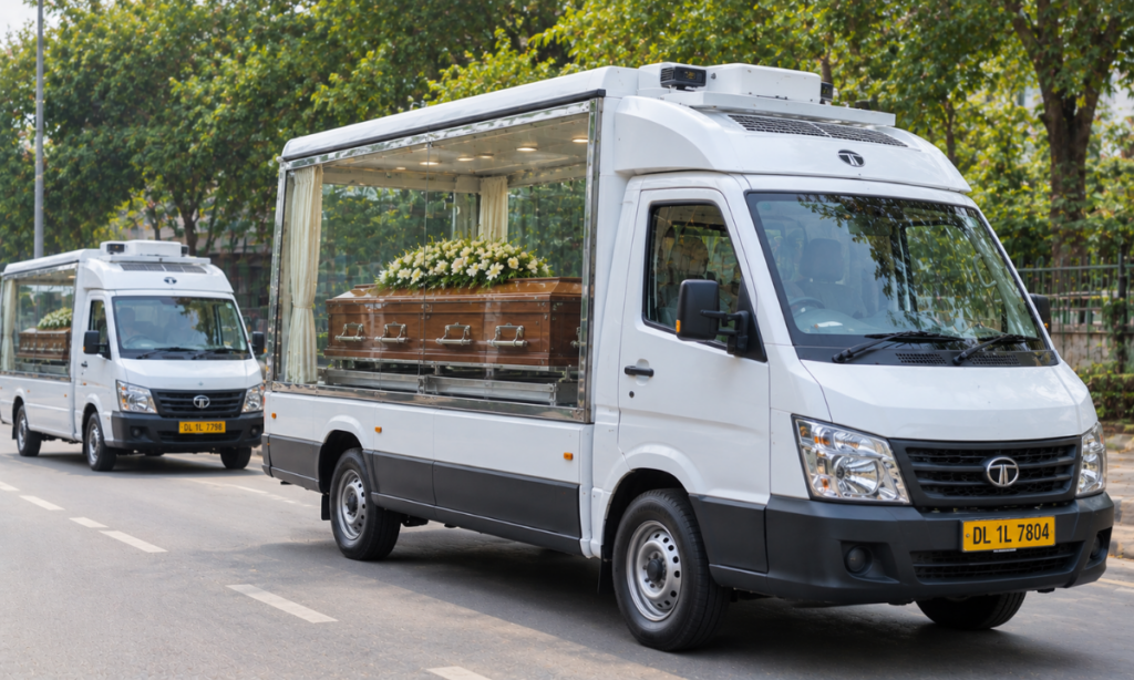 Ceremonial glass hearse for funeral procession