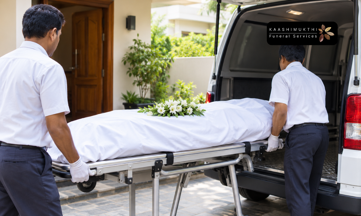 Domestic dead body transportation from Ahmedabad to other cities.