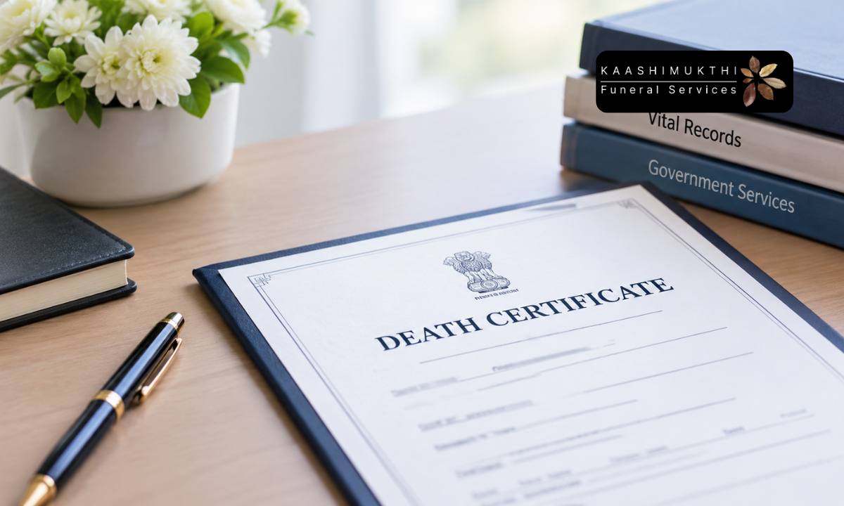 Death certificate application and registration process