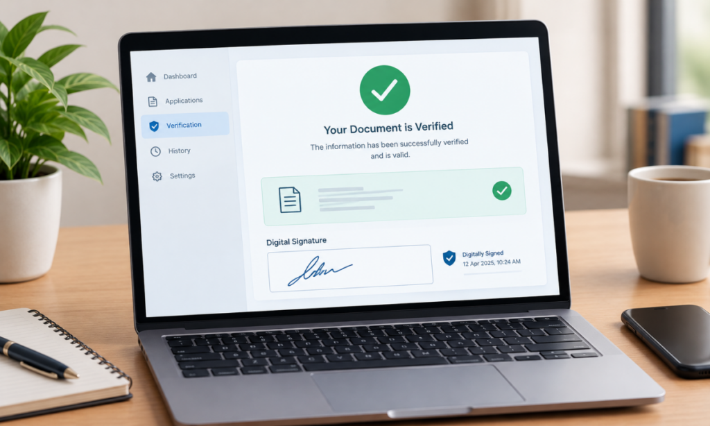Verifying a death certificate and official registration details.
